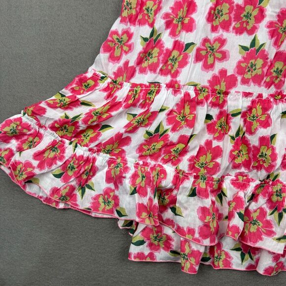 Tiare Hawaii Revolve Bellini Mini Halter Dress Small Pink Poipu White Tiered - Picture 7 of 10